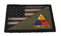 2nd Armored Division Hell on Wheels Morale Patch Morale Patches Redheaded T Shirts 