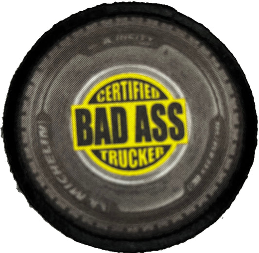 3" Certified Badass Trucker Morale Patch Morale Patches Redheaded T Shirts 