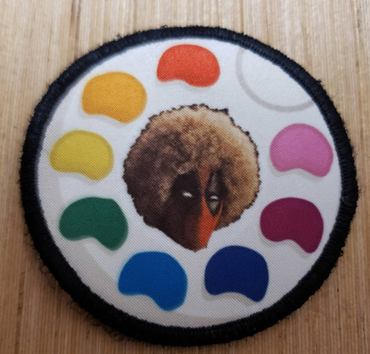 3" Circle Deadpool Bob Ross "Morale Patch Morale Patches Redheaded T Shirts 