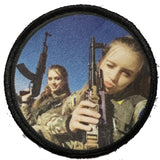 3" Female Ukrainian Soldiers Morale Patch Morale Patches Redheaded T Shirts 