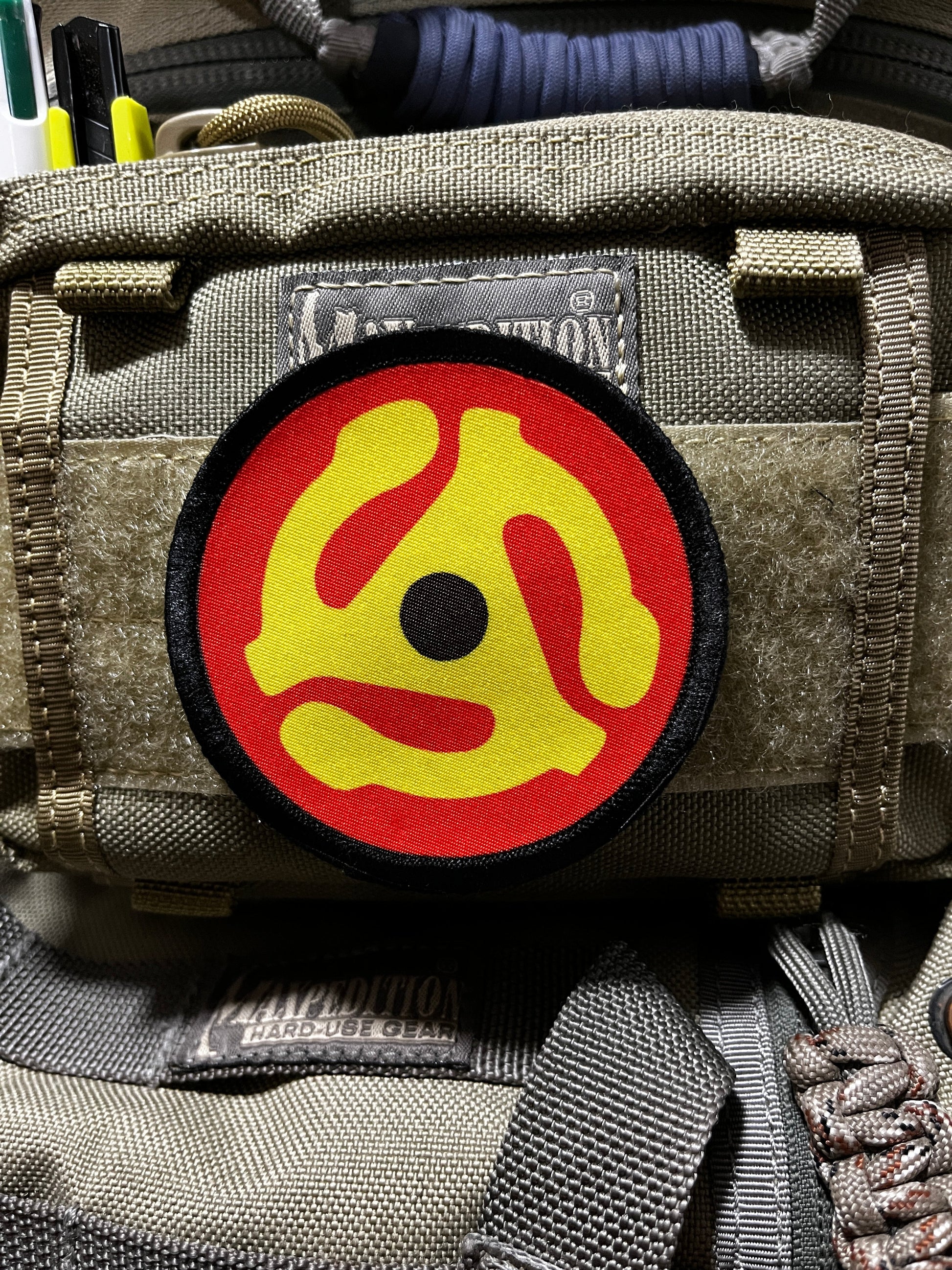 3" Stereo Record Adapter Morale Patch Morale Patches Redheaded T Shirts 