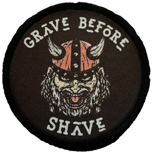 3" Viking Grave Before Shave Morale Patch Morale Patches Redheaded T Shirts 