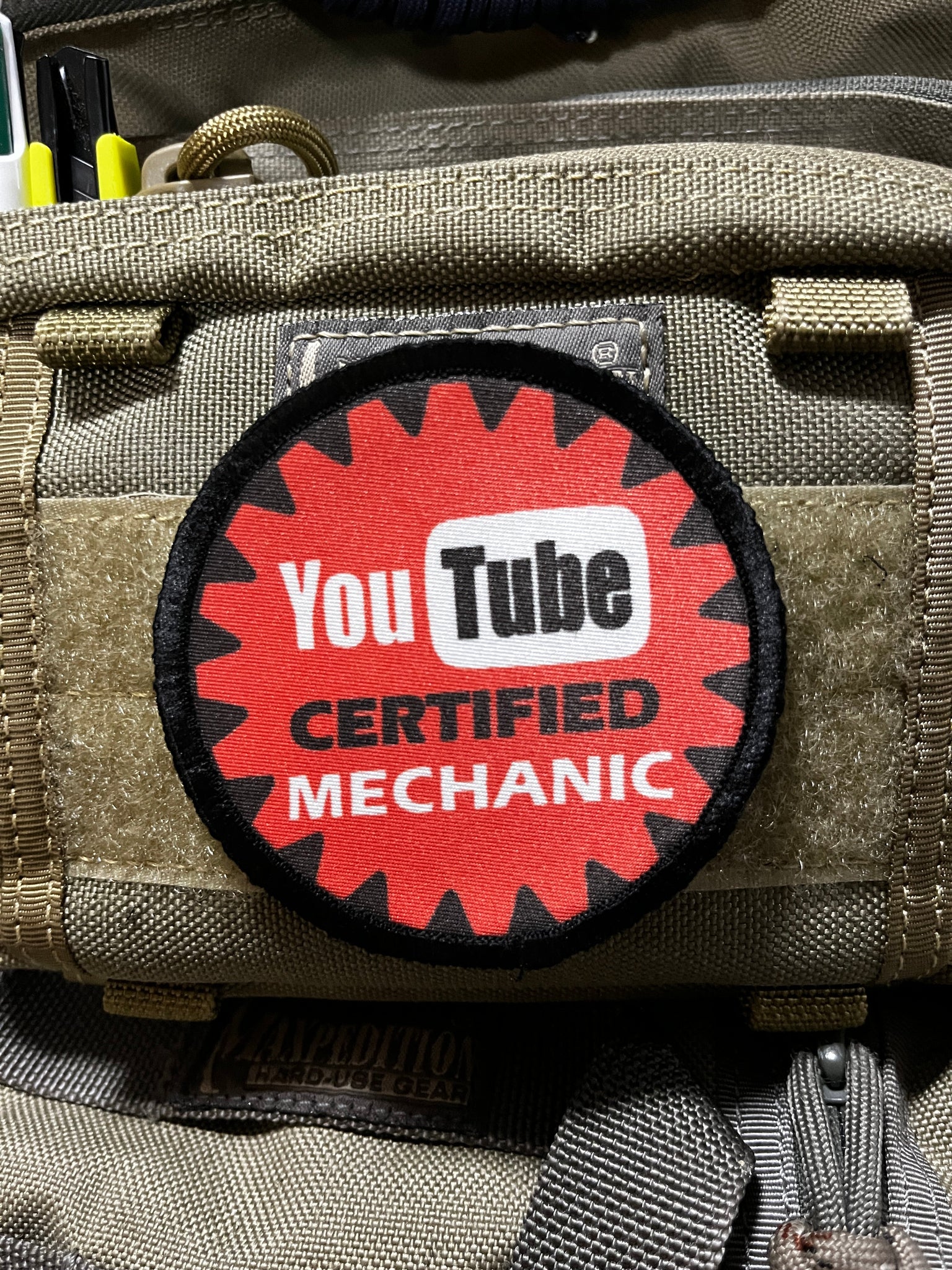 3" Youtube Certified Mechanic Morale Patch Made In The USA! Free - Foto 8