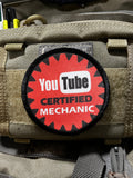 3" Youtube Certified Mechanic Morale Patch Morale Patches Redheaded T Shirts 