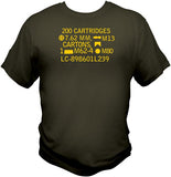 7.62 NATO Cal Ammo Can T Shirt T Shirts Redheaded T Shirts Small Olive Drab 
