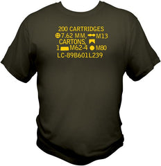 7.62 NATO Cal Ammo Can T Shirt T Shirts Redheaded T Shirts Small Olive Drab 