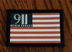 9-11 Memorial USA Flag Morale Patch Morale Patches Redheaded T Shirts 