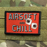 Airsoft and Chill Morale Patch Morale Patches Redheaded T Shirts 