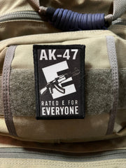 AK-47 Rated E for Everyone Morale Patch Morale Patches Redheaded T Shirts 