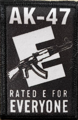 AK-47 Rated E for Everyone Morale Patch Morale Patches Redheaded T Shirts 