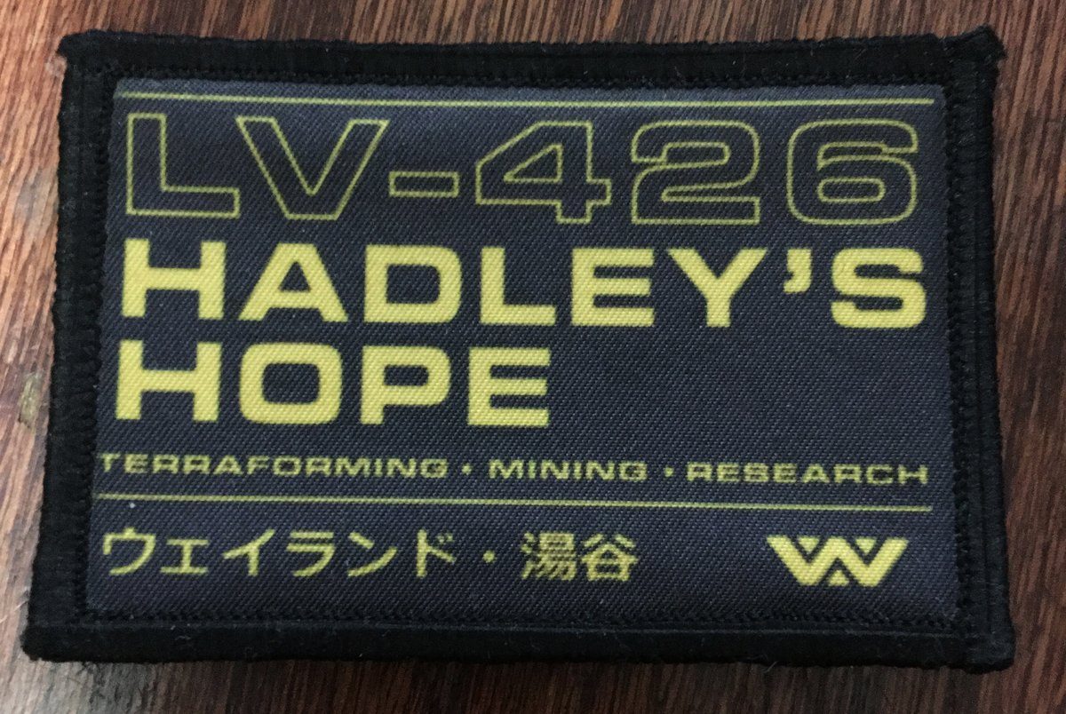 Aliens Movie Hadley's Hope Morale Patch Morale Patches Redheaded T Shirts 