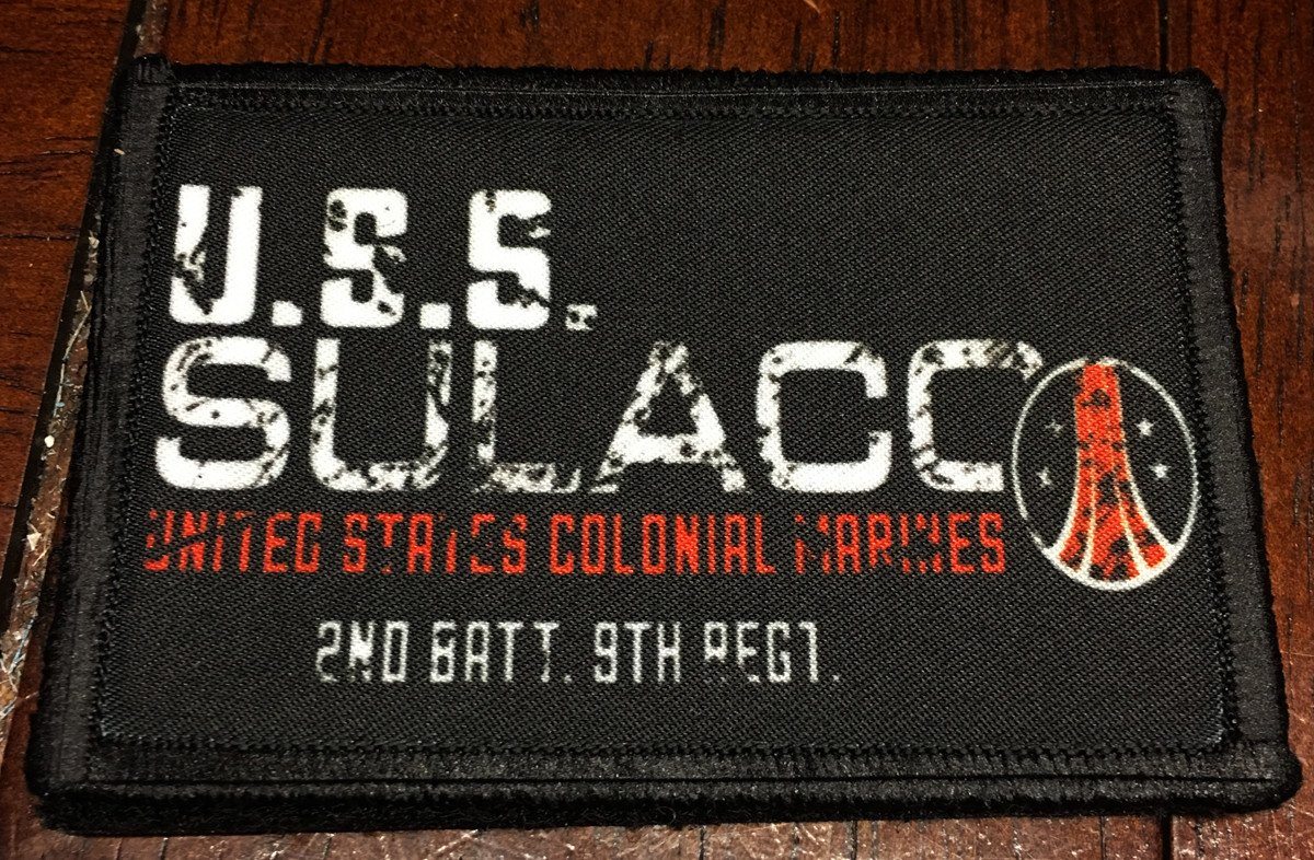 Aliens Movie USS Sulaco Colonial Marines Morale Patch Morale Patches Redheaded T Shirts 