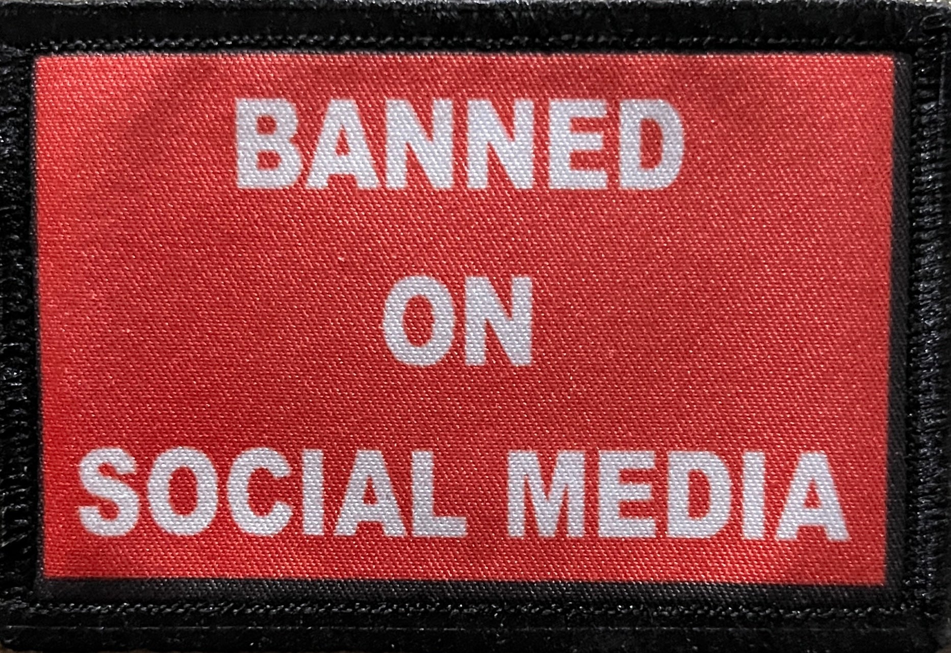 Banned on Social Media Morale Patch Morale Patches Redheaded T Shirts 