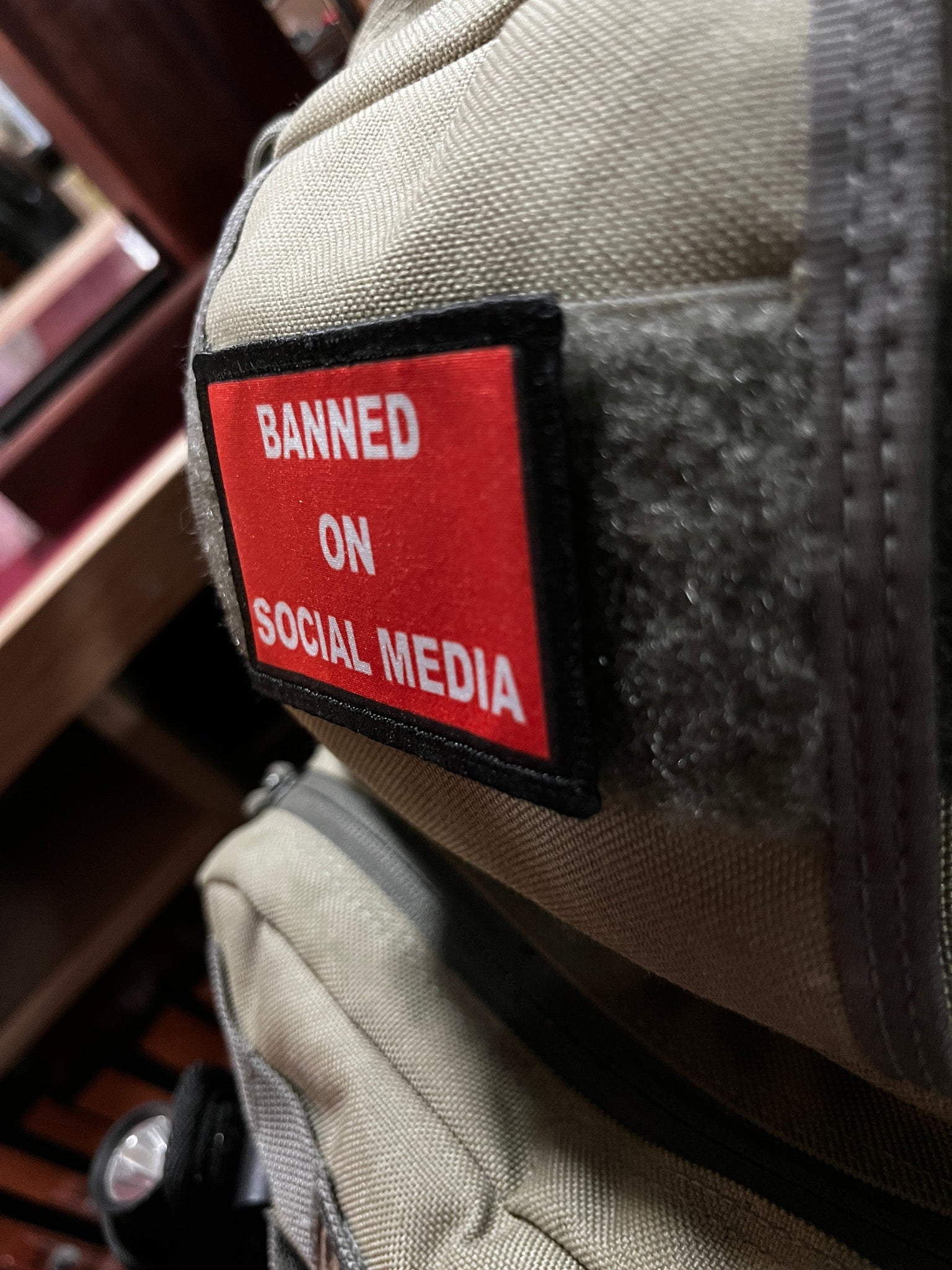 Banned on Social Media Morale Patch Morale Patches Redheaded T Shirts 