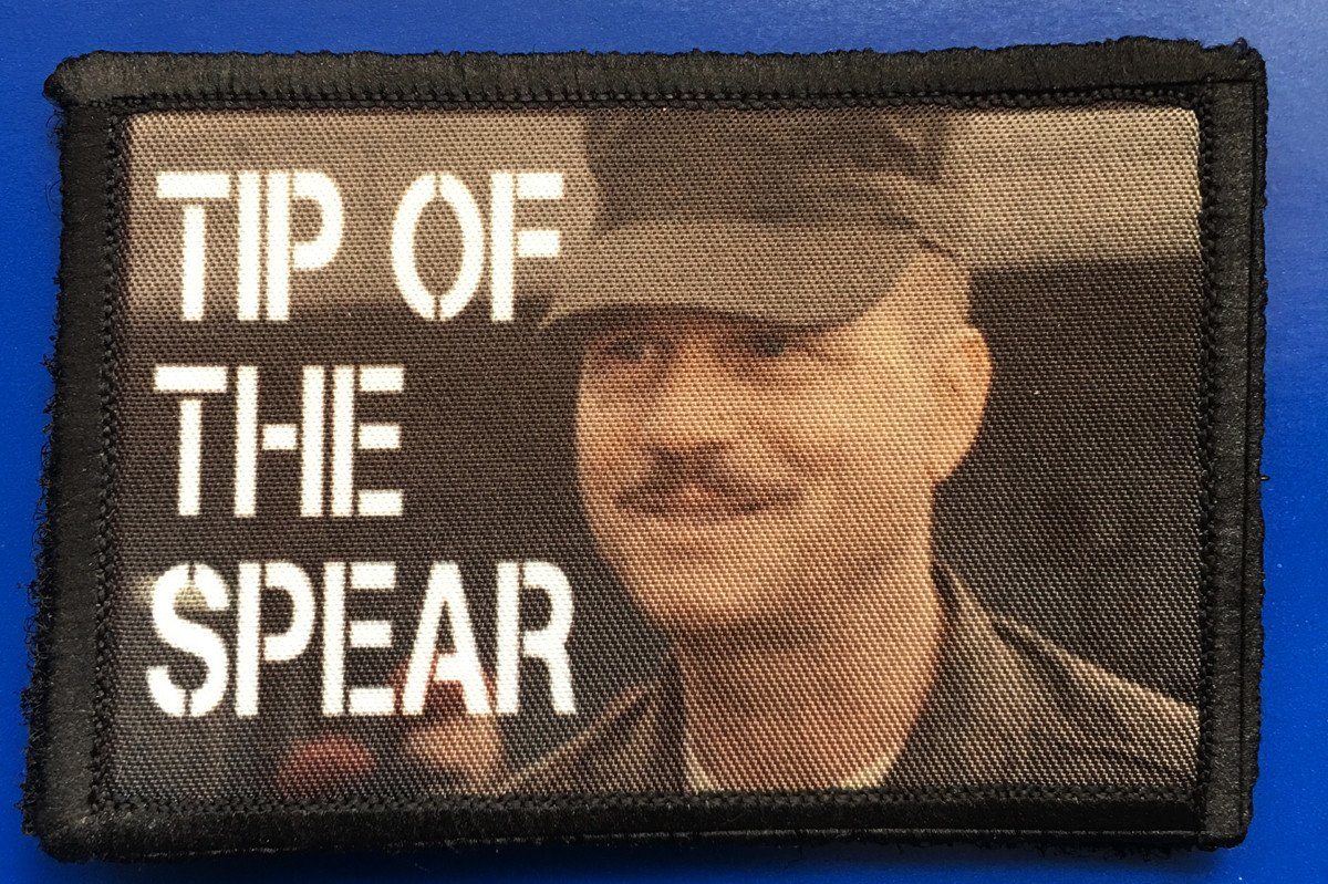 Bill Paxton Edge of Tomorrow 'Tip of the Spear' Morale Patch Morale Patches Redheaded T Shirts 