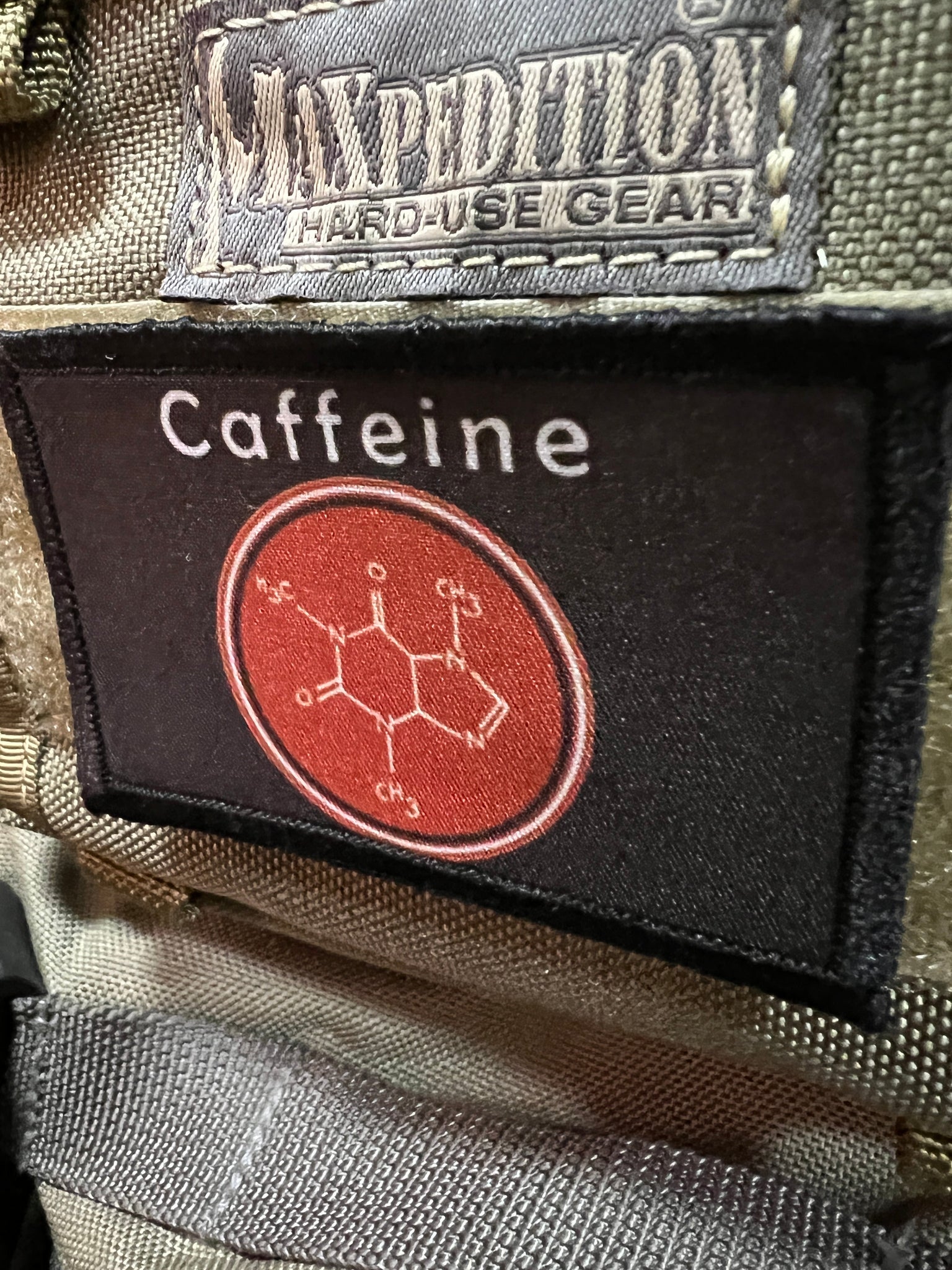 Caffeine Molecule Morale Patch Morale Patches Redheaded T Shirts 