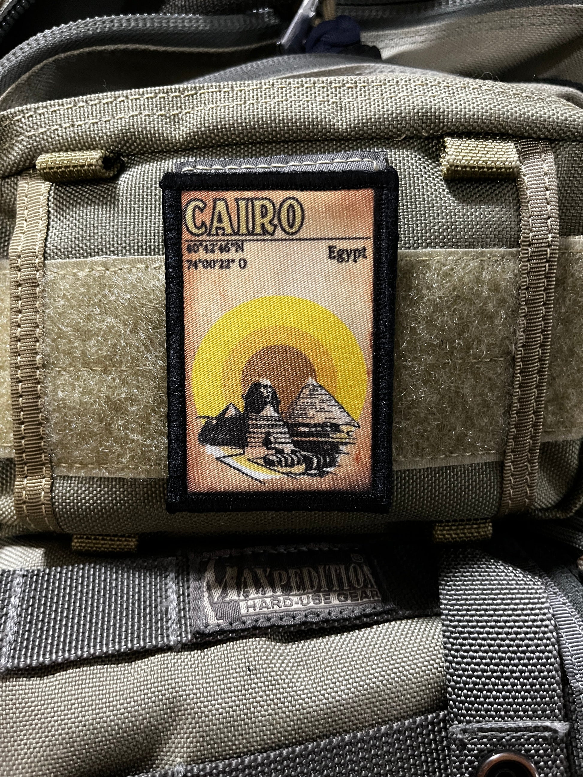 Cairo Egypt Pyramids Morale Patch 2x3" Morale Patches Redheaded T Shirts 