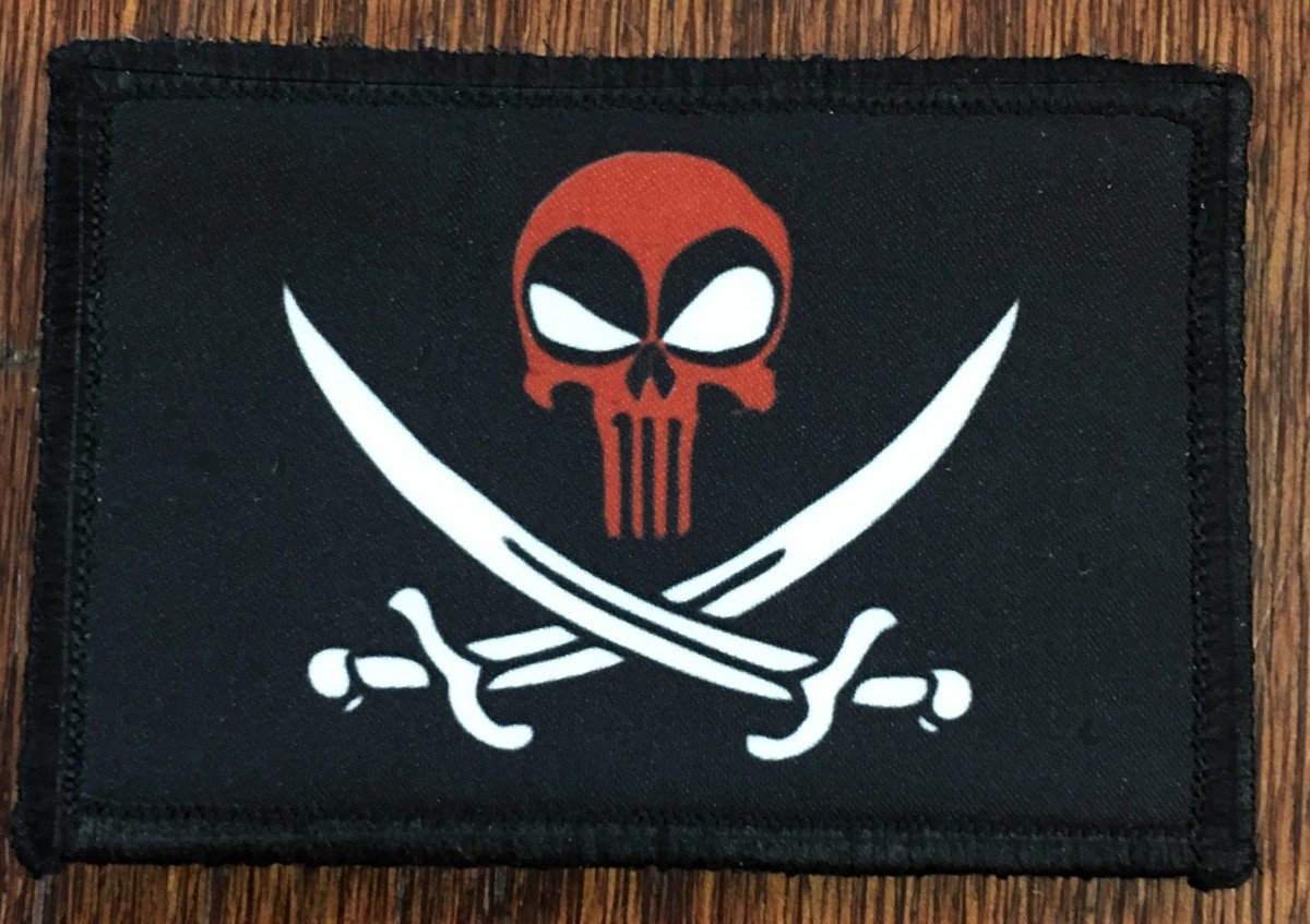 Calico Jack Deadpool Punisher Morale Patch Morale Patches Redheaded T Shirts 