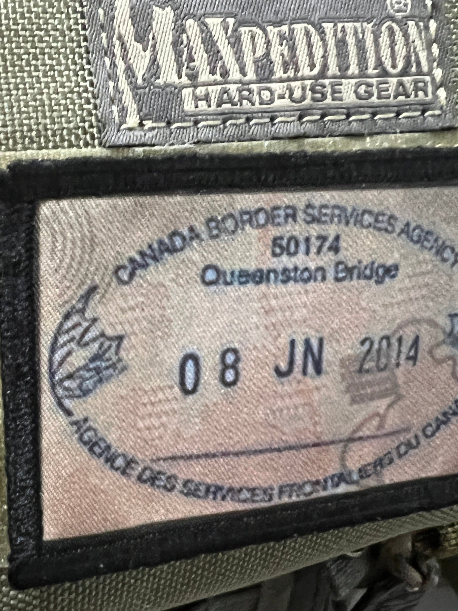 Canada Passport Stamp Morale Patch 2x3