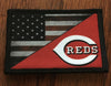 Cincinnati Reds Logo USA Flag Morale Patch Morale Patches Redheaded T Shirts 