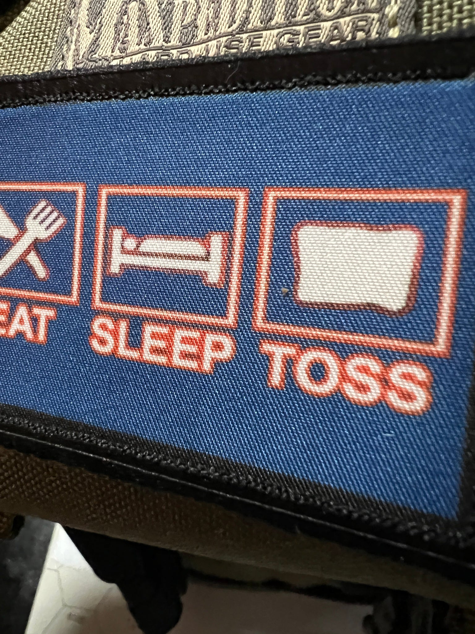 Corn Hole Eat Sleep Toss Morale Patch Morale Patches Redheaded T Shirts 