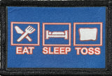 Corn Hole Eat Sleep Toss Morale Patch Morale Patches Redheaded T Shirts 