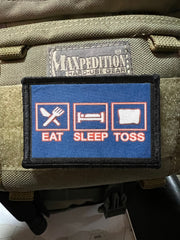 Corn Hole Eat Sleep Toss Morale Patch Morale Patches Redheaded T Shirts 