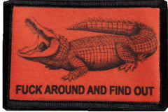 Crocodile Fuck Around and Find Out Morale Patch Morale Patches Redheaded T Shirts 