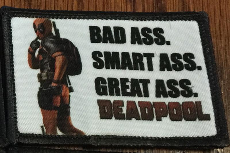 Deadpool Bad Ass Morale Patch Morale Patches Redheaded T Shirts 