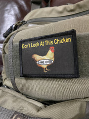 Don't Look At This Chicken Funny Morale Patch Morale Patches Redheaded T Shirts 