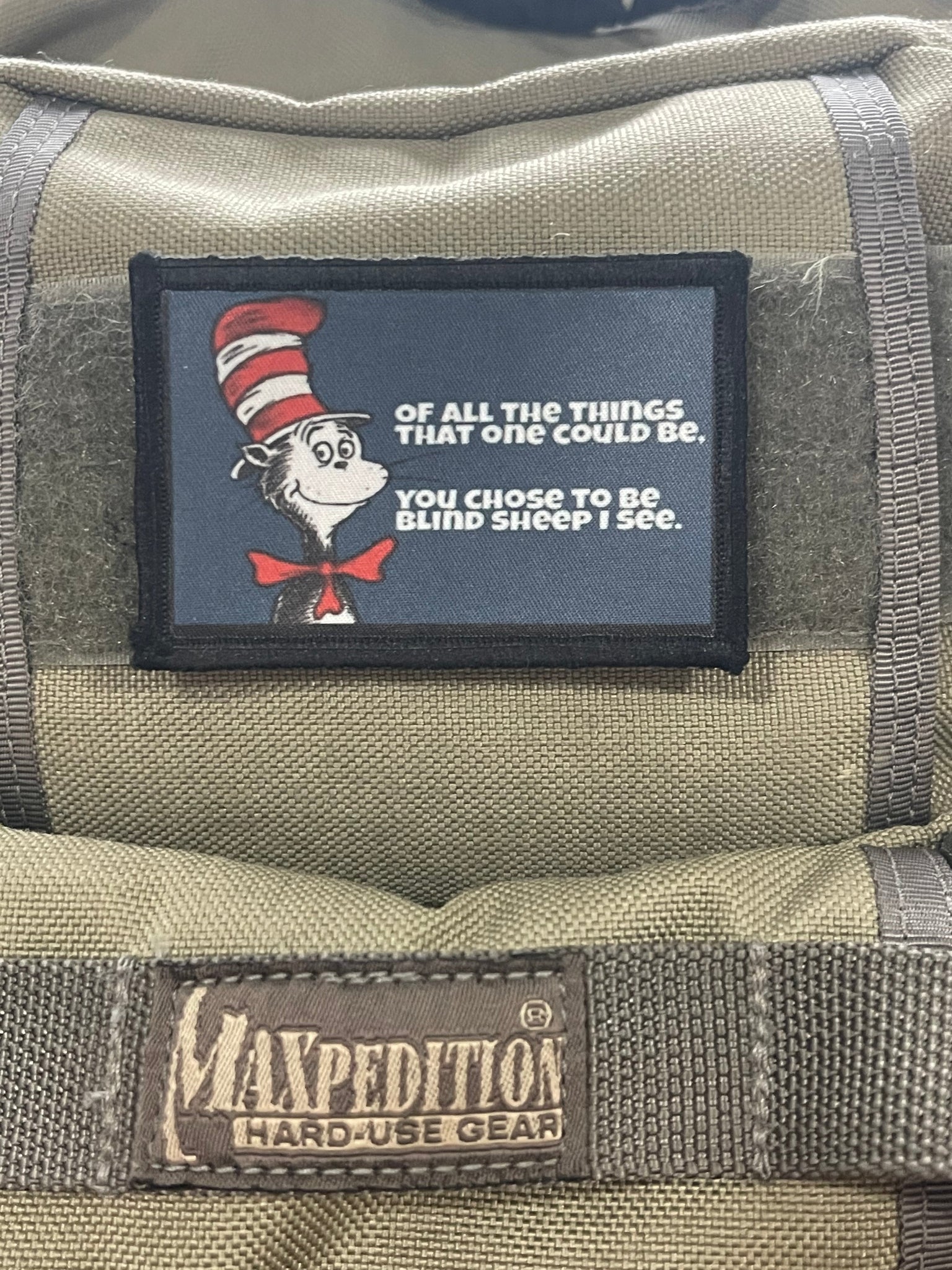 Dr Suess Blind Sheep Morale Patch Morale Patches Redheaded T Shirts 