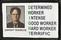 Dwight Schrute The Office Morale Patch Morale Patches Redheaded T Shirts 