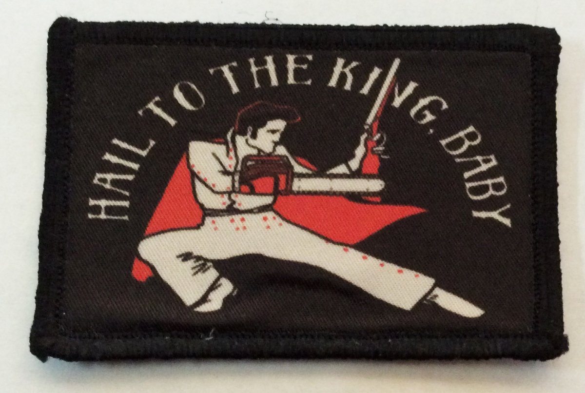 Elvis Evil Dead Hail To The King, Baby Morale Patch Morale Patches Redheaded T Shirts 
