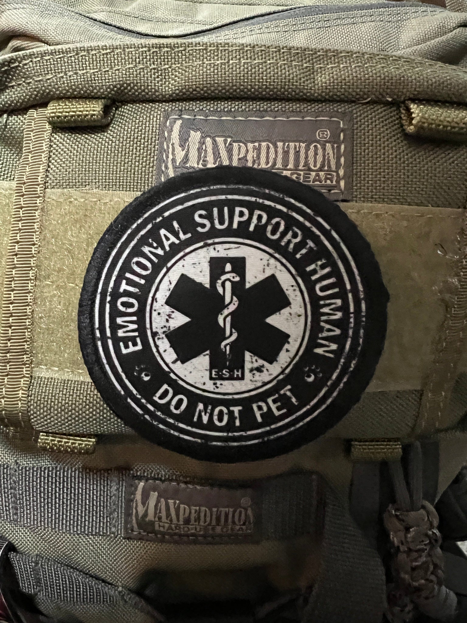Emotional support human do not pet funny velcro morale patch