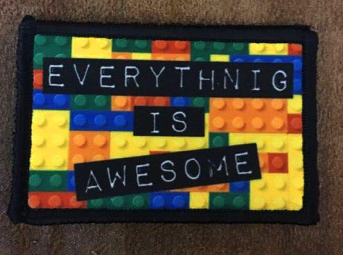 Everything Is Awesome Lego Movie Morale Patch Morale Patches Redheaded T Shirts 