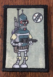 Futurama Bender Boba Fett Morale Patch Morale Patches Redheaded T Shirts 