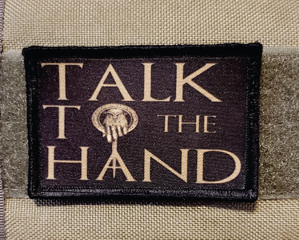 Game Talk To The Hand Morale Patch Morale Patches Redheaded T Shirts 