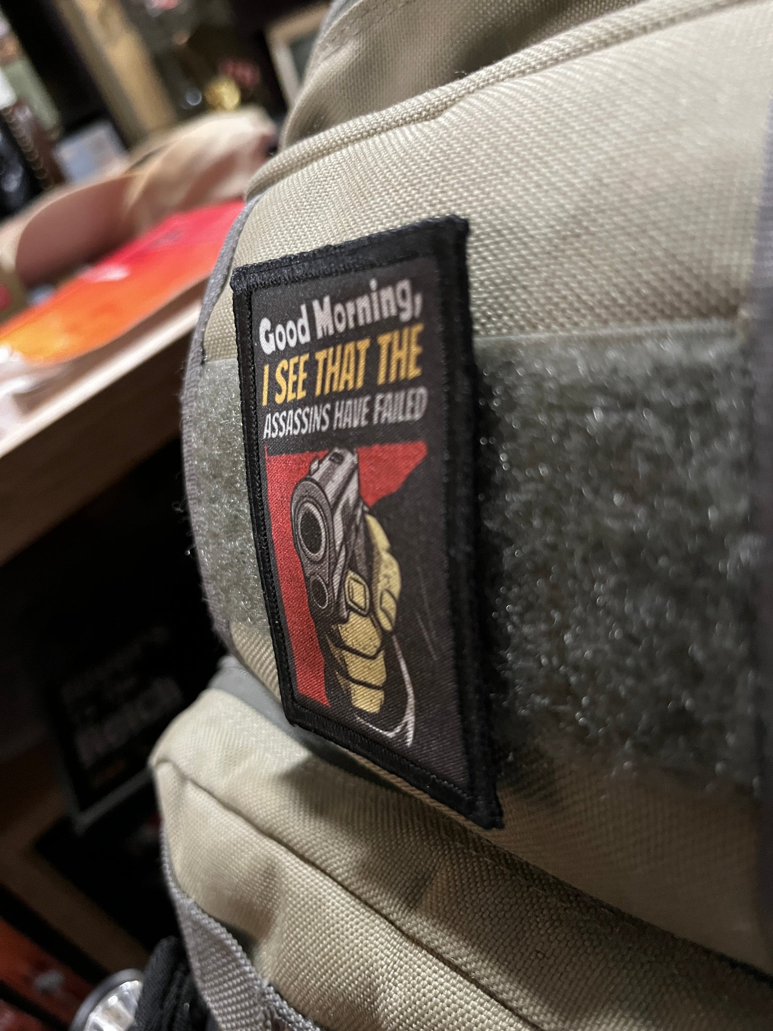 Good Morning, I See That The Assassins Have Failed Morale Patch Morale Patches Redheaded T Shirts 