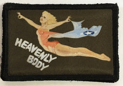 Heavenly Body WWII Bomber Nose Art Pin Up Girl Morale Patch Morale Patches Redheaded T Shirts 