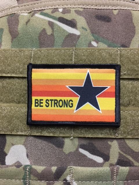 Houston Astros Uniform BE STRONG Morale Patch Morale Patches Redheaded T Shirts 