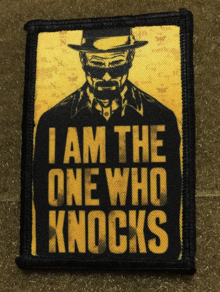 I am the one who knocks Breaking Bad Morale Patch Morale Patches Redheaded T Shirts 