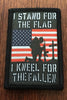 I Stand for the Flag I Kneel for the Fallen Morale Patch Morale Patches Redheaded T Shirts 