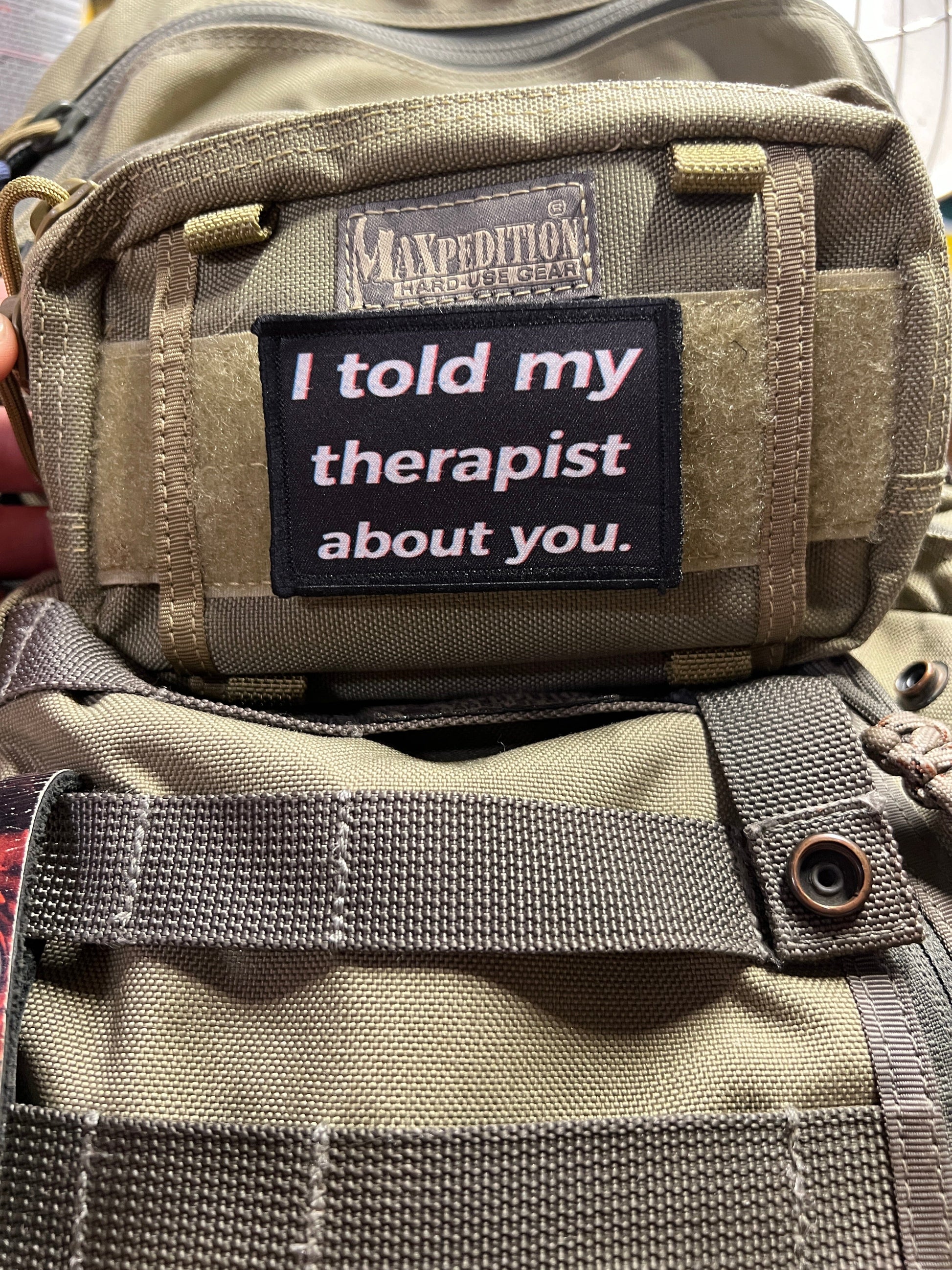 I Told My Therapist About You Morale Patch Morale Patches Redheaded T Shirts 