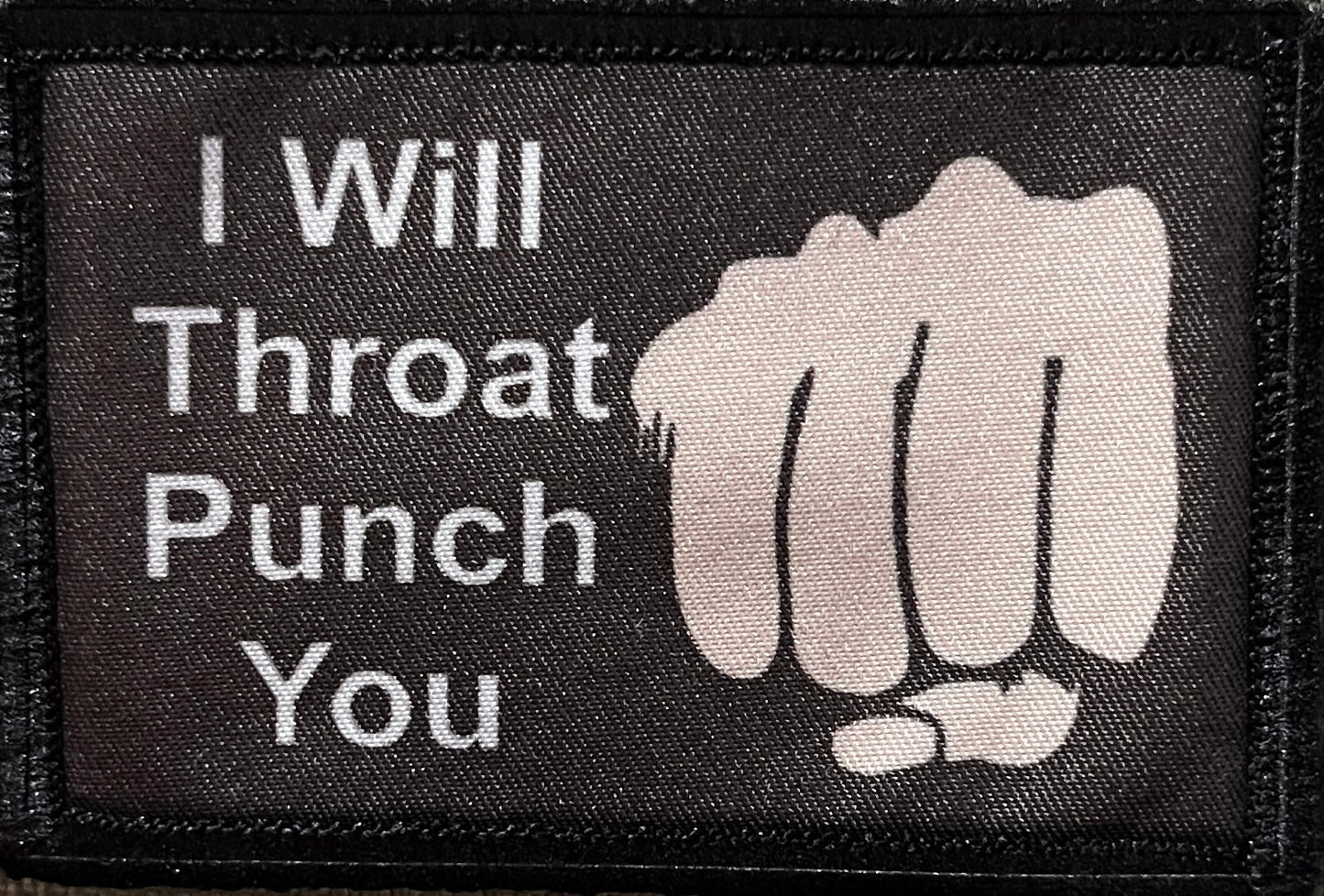 I Will Throat Punch You Morale Patch Morale Patches Redheaded T Shirts 