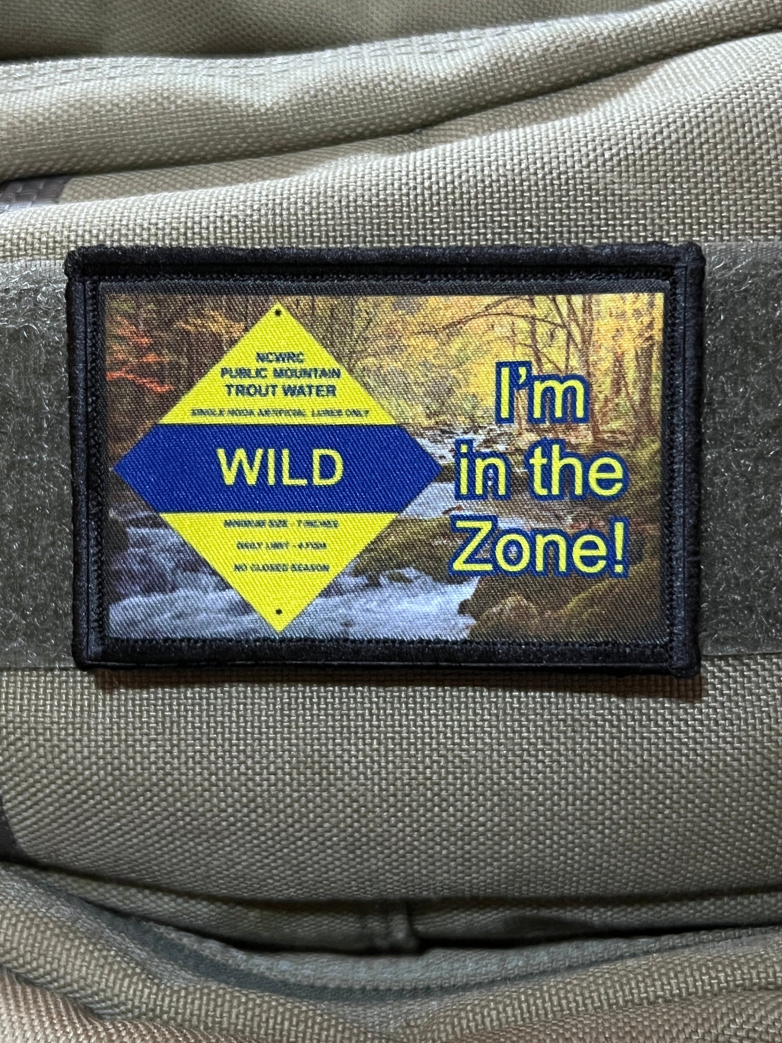 I'm in the Zone Fly Fishing Morale Patch Morale Patches Redheaded T Shirts 