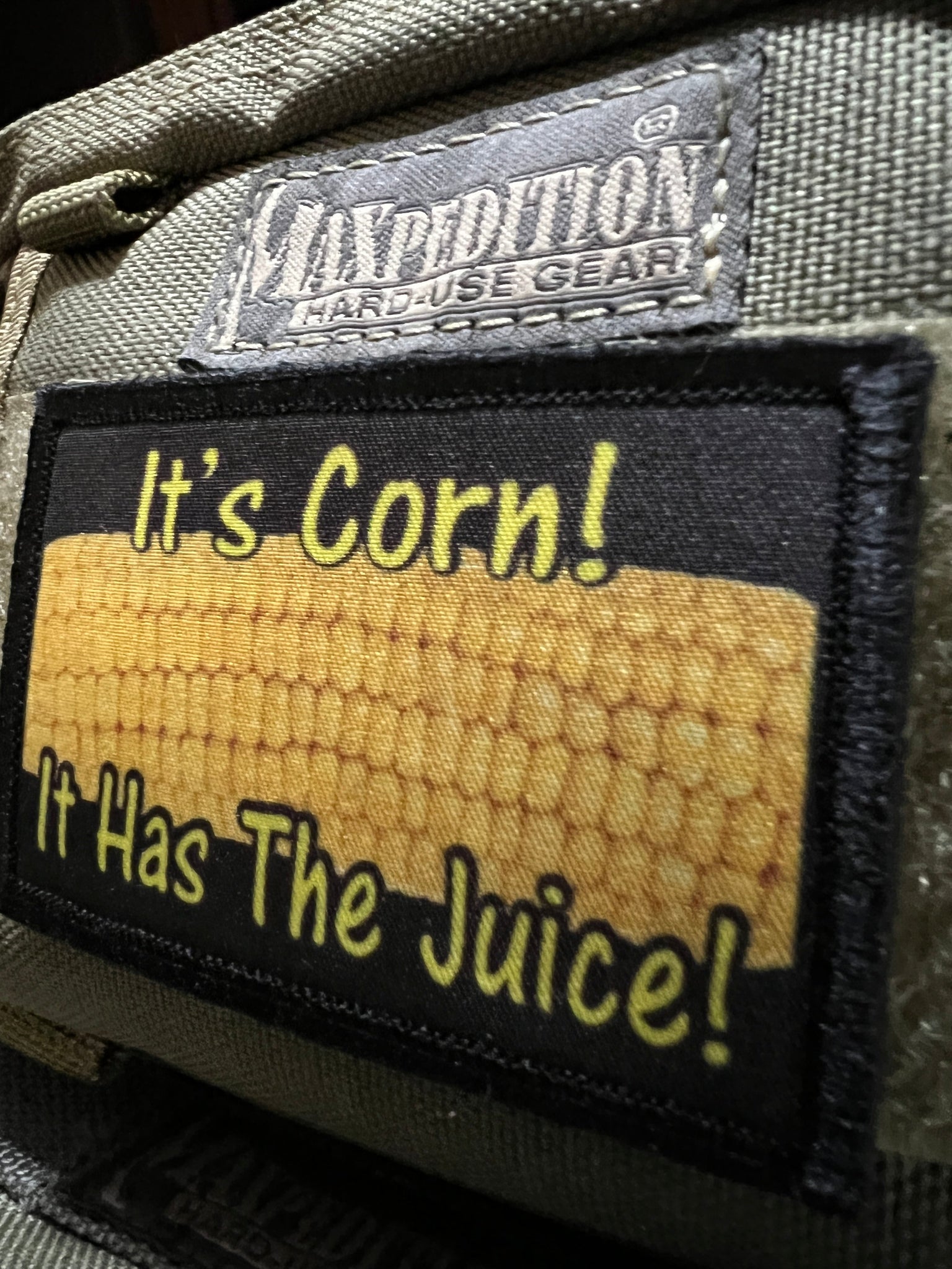It's Corn It Has The Juice! Morale Patch Morale Patches Redheaded T Shirts 