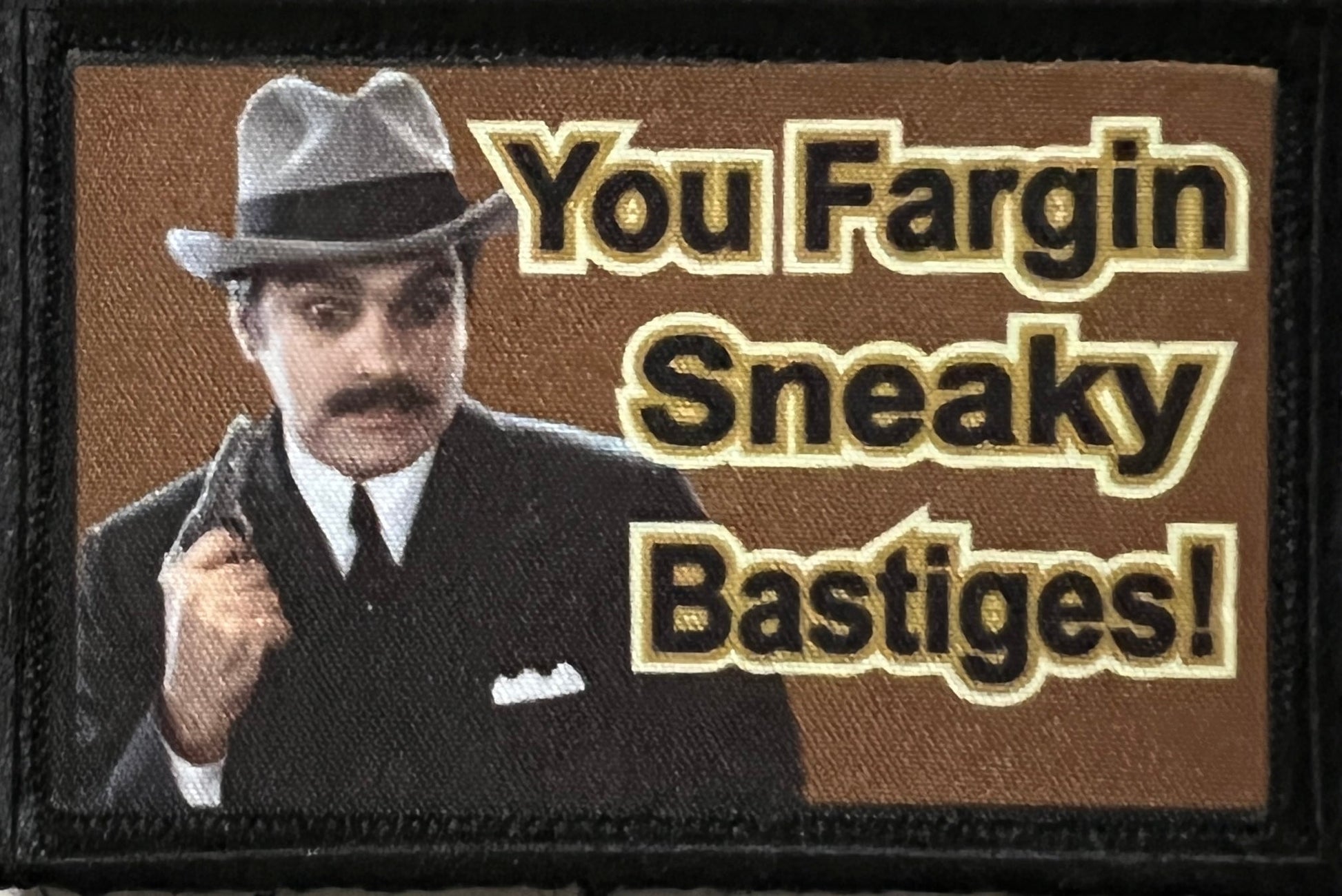 Johnny Dangerously Sneaky Bastiges! Morale Patch – Redheaded T Shirts