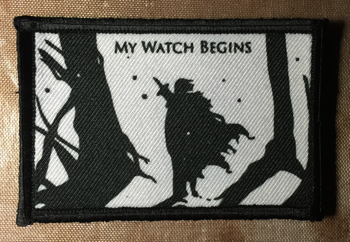 Jon Snow "My Watch Begins" Game of Thrones Morale Patch Morale Patches Redheaded T Shirts 