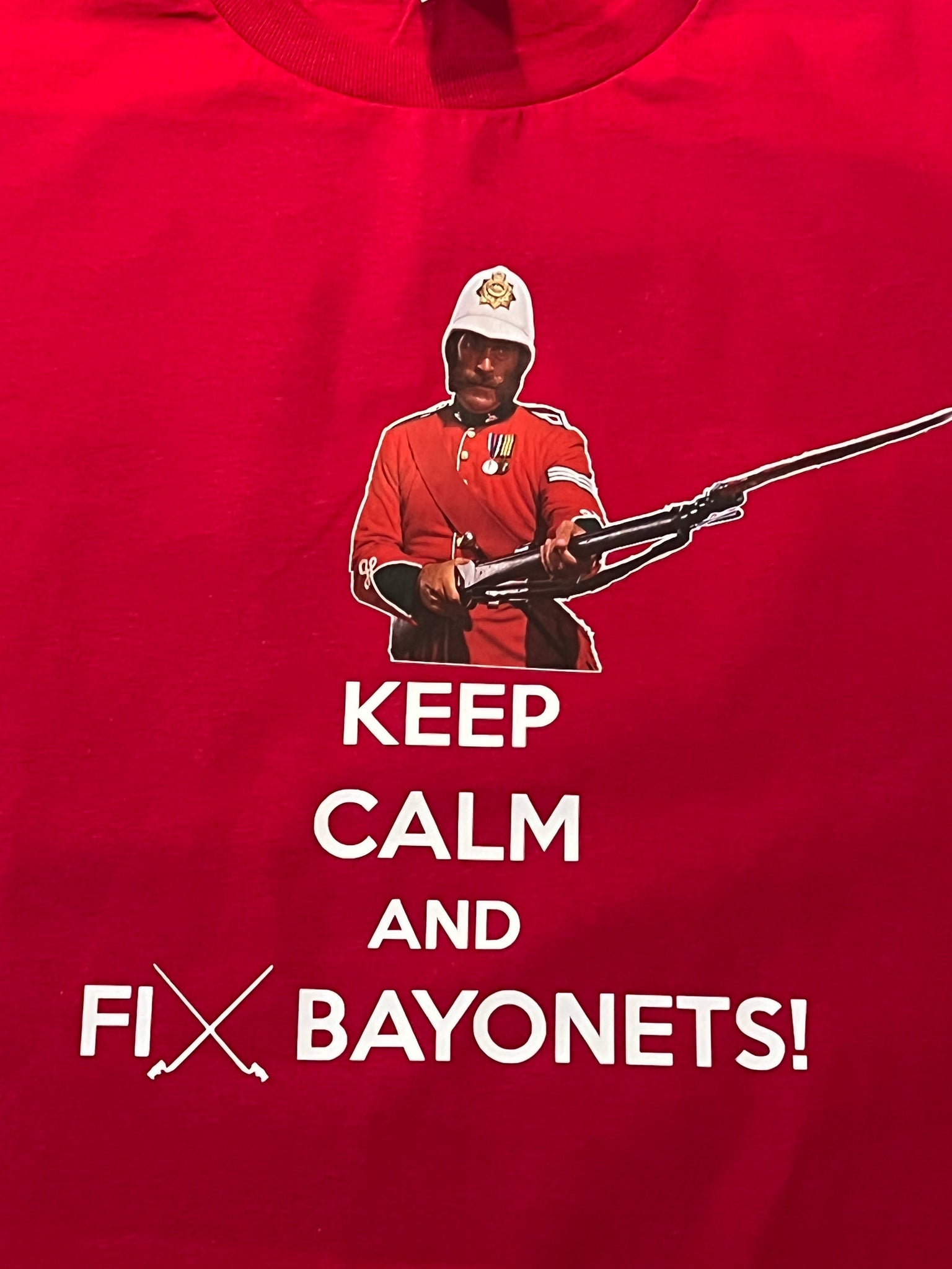 Keep Calm and Fix Bayonets! T Shirt T Shirts Redheaded T Shirts 