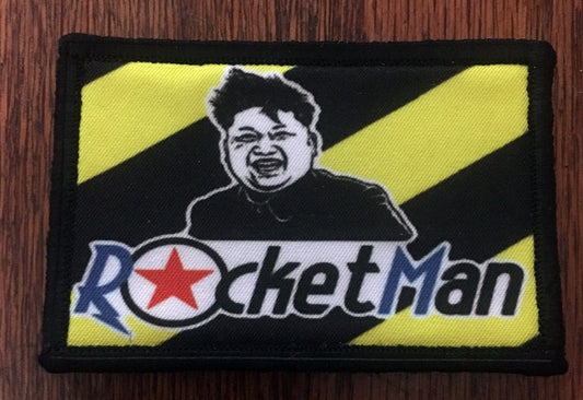 Kim Jong-un ROCKETMAN Morale Patch Morale Patches Redheaded T Shirts 